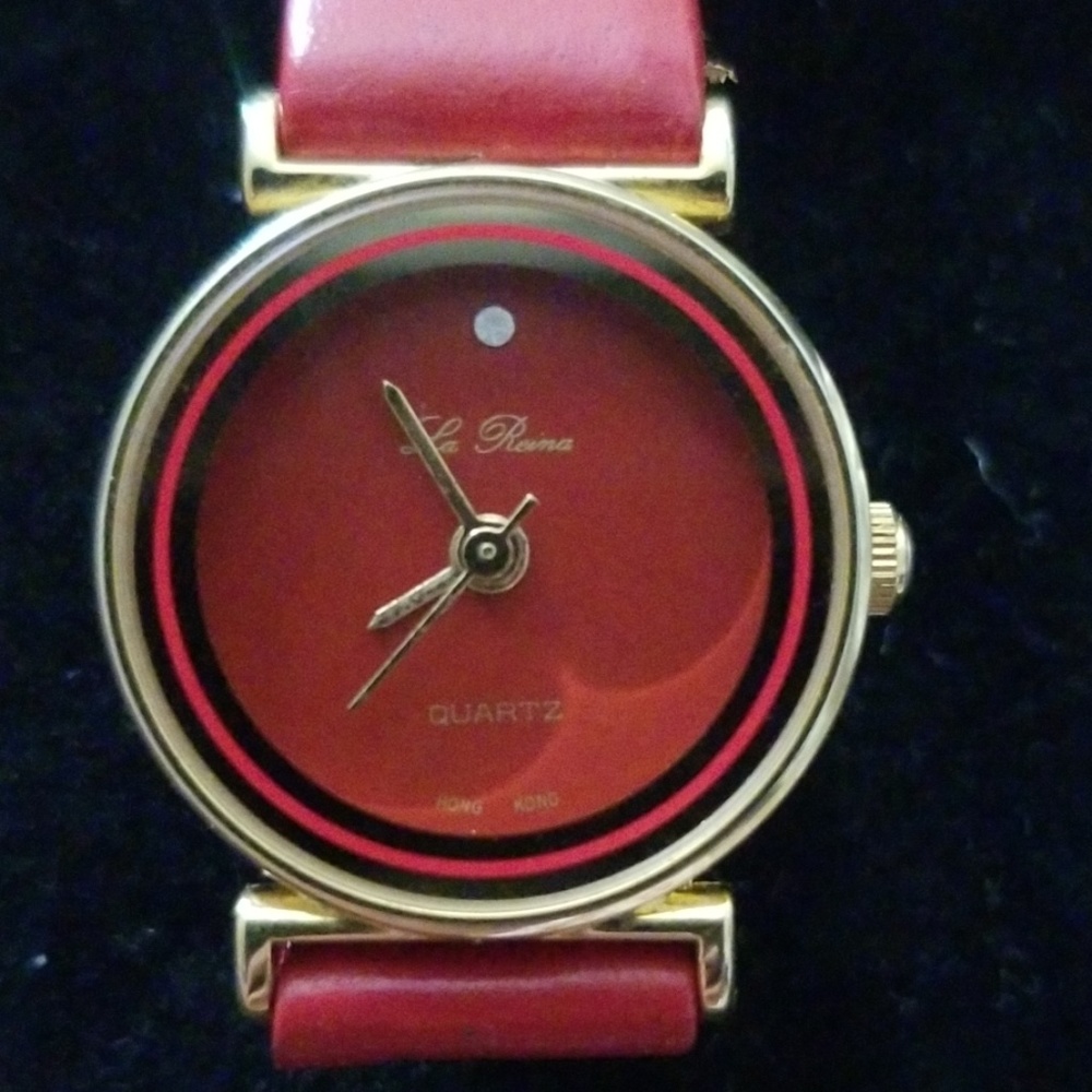Women's La Reina Watch with Red Leather Band